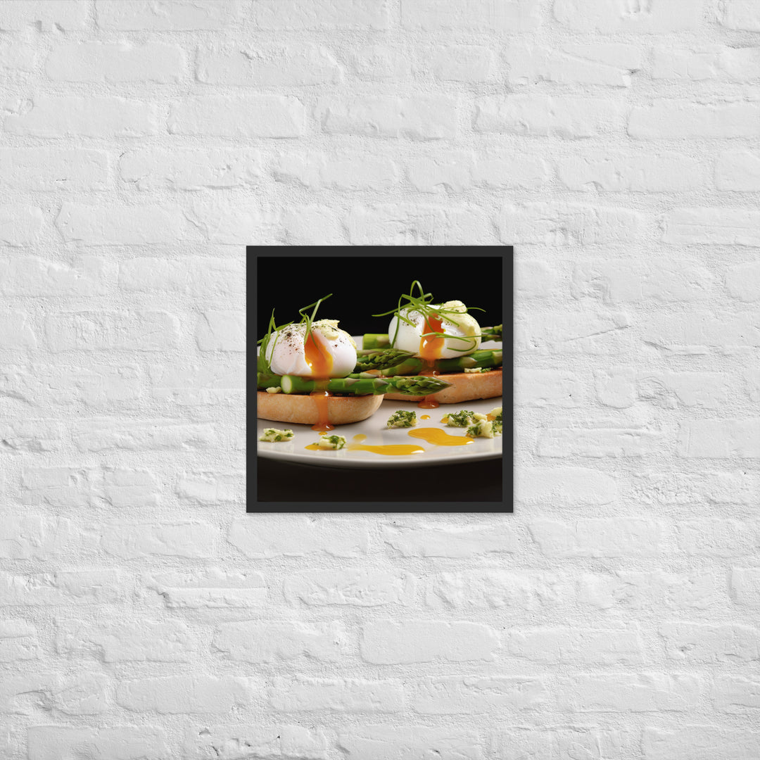 Asparagus Eggs Benedict Framed poster 🤤 from Yumify.AI