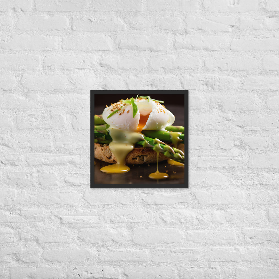 Asparagus Eggs Benedict Framed poster 🤤 from Yumify.AI