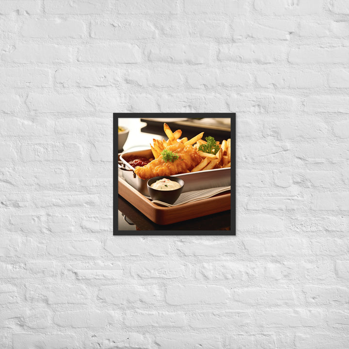 Gourmet Fish and Chips Framed poster 🤤 from Yumify.AI