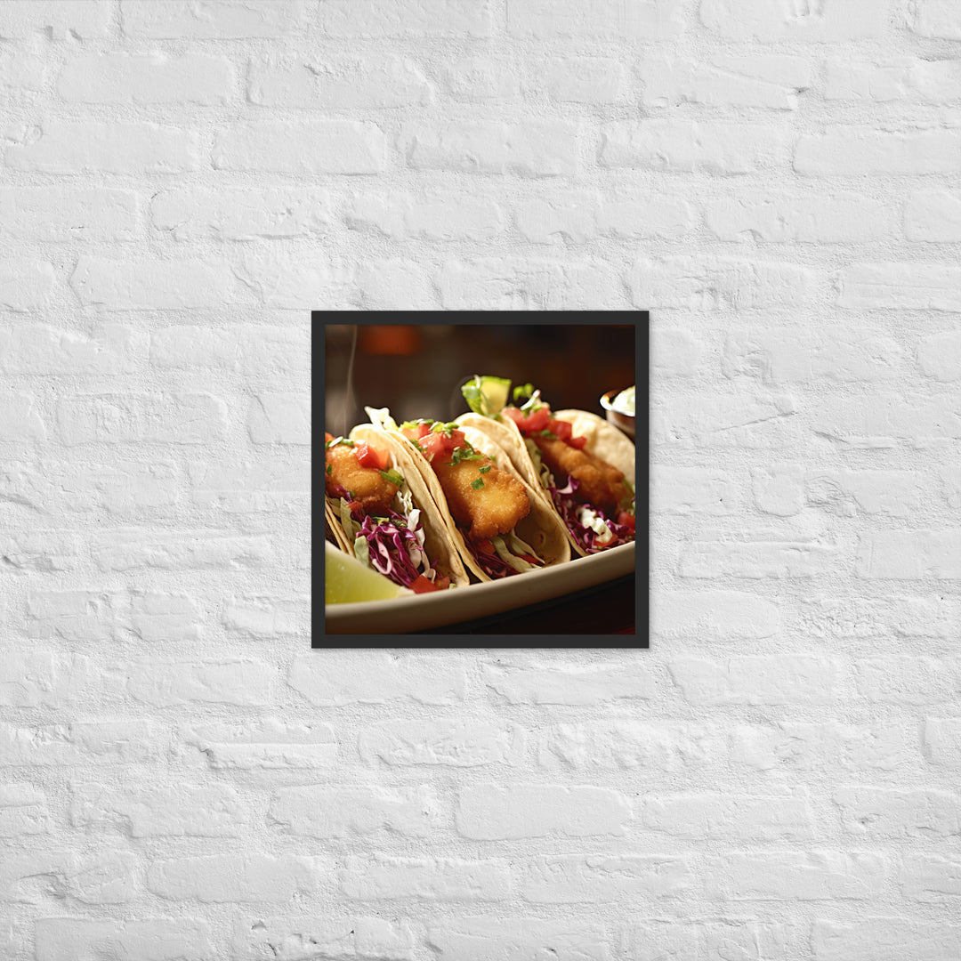 Fish Tacos and Chips Framed poster 🤤 from Yumify.AI