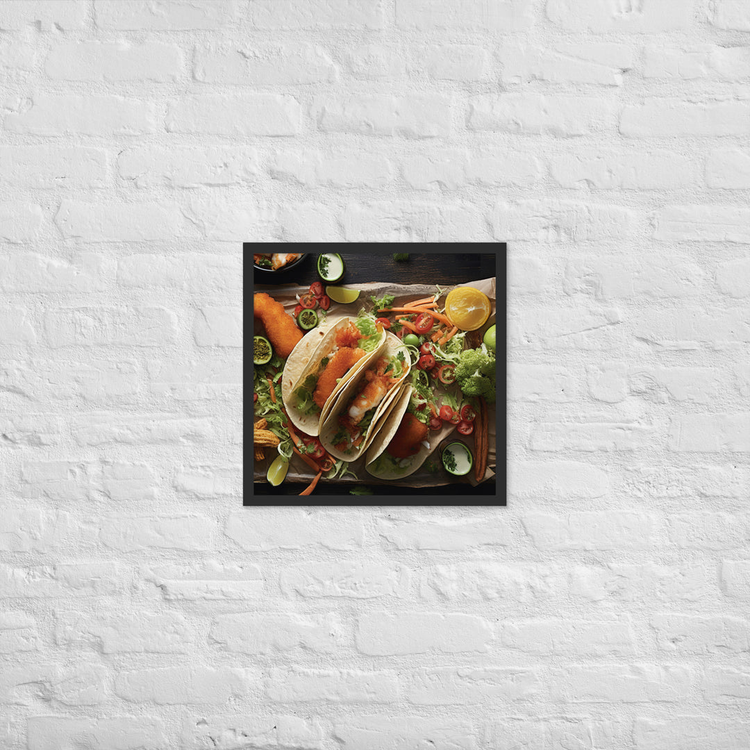 Fish Tacos and Chips Framed poster 🤤 from Yumify.AI