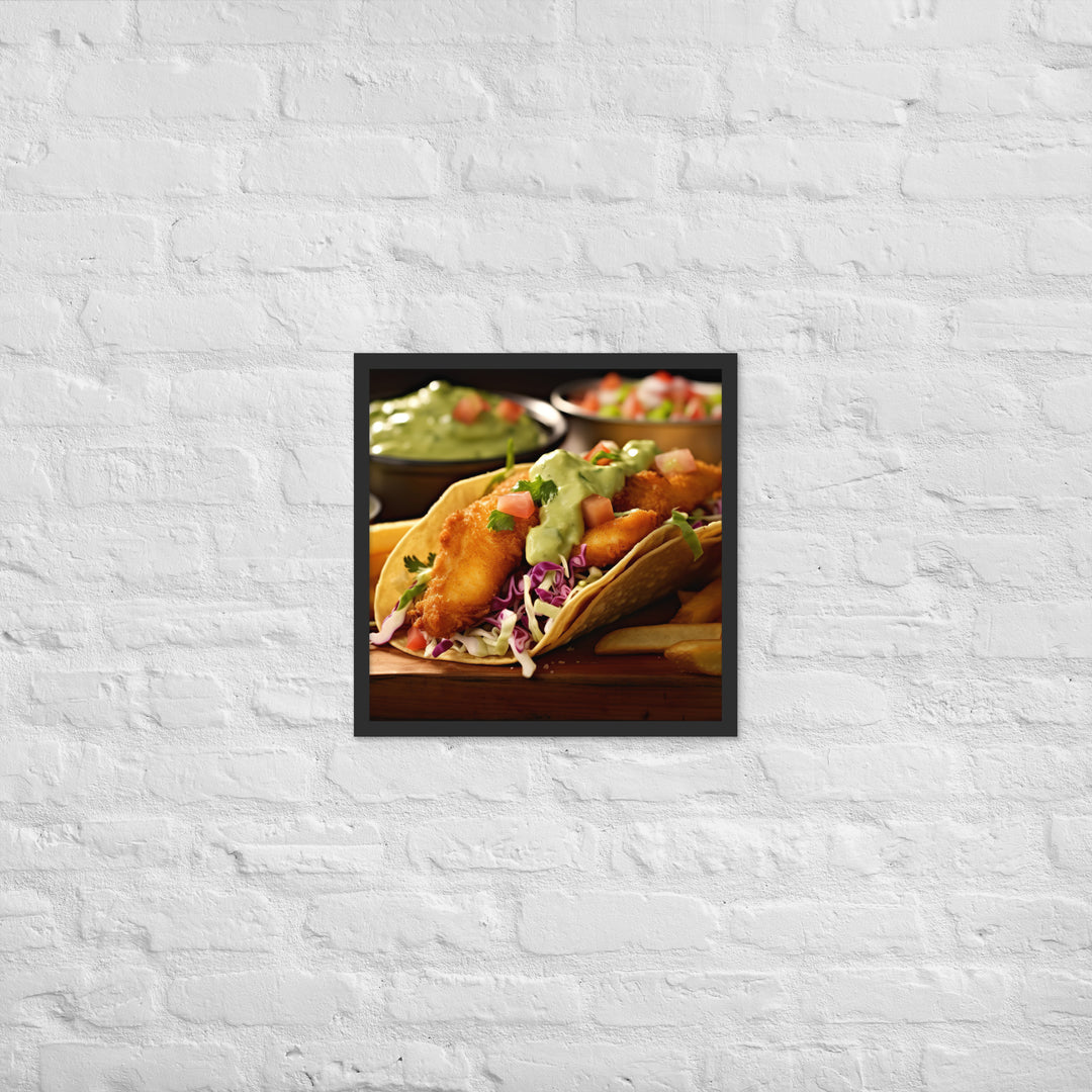 Fish Tacos and Chips Framed poster 🤤 from Yumify.AI