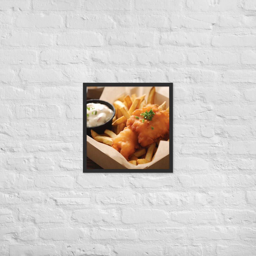 Fish and Chips Framed poster 🤤 from Yumify.AI