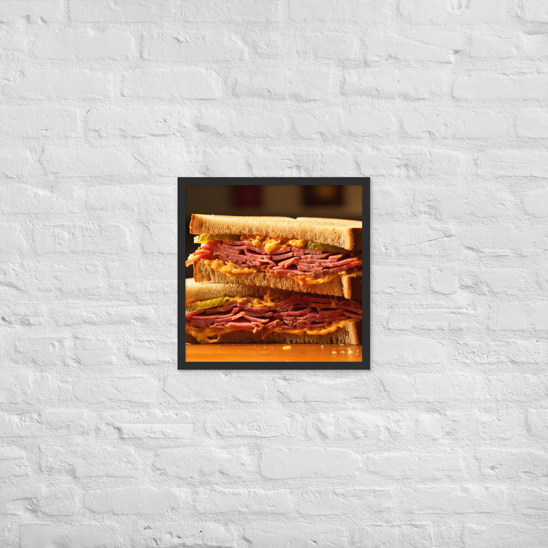 Montreal Smoked Meat Sandwich Framed poster 🤤 from Yumify.AI