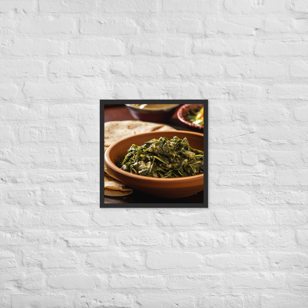 Sukuma Wiki with Chapati Framed poster 🤤 from Yumify.AI