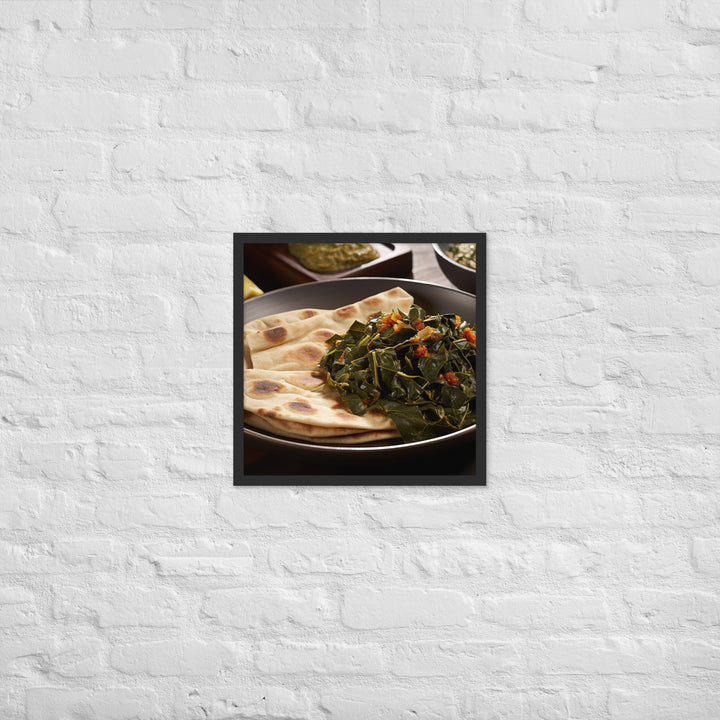 Sukuma Wiki with Chapati Framed poster 🤤 from Yumify.AI