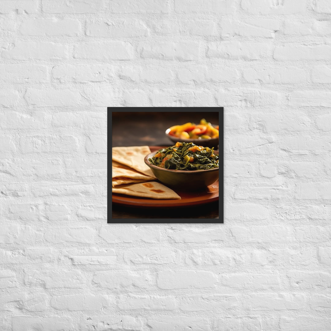 Sukuma Wiki with Chapati Framed poster 🤤 from Yumify.AI