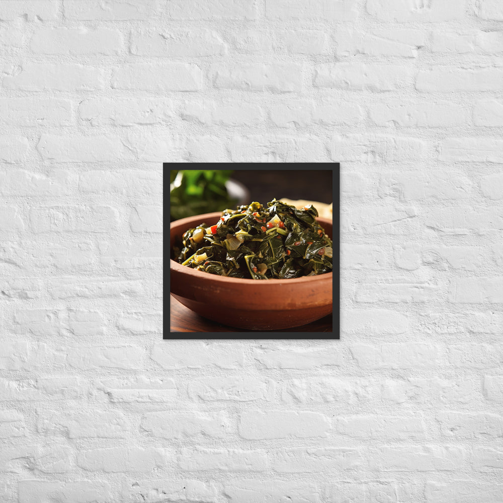 Sukuma Wiki with Chapati Framed poster 🤤 from Yumify.AI