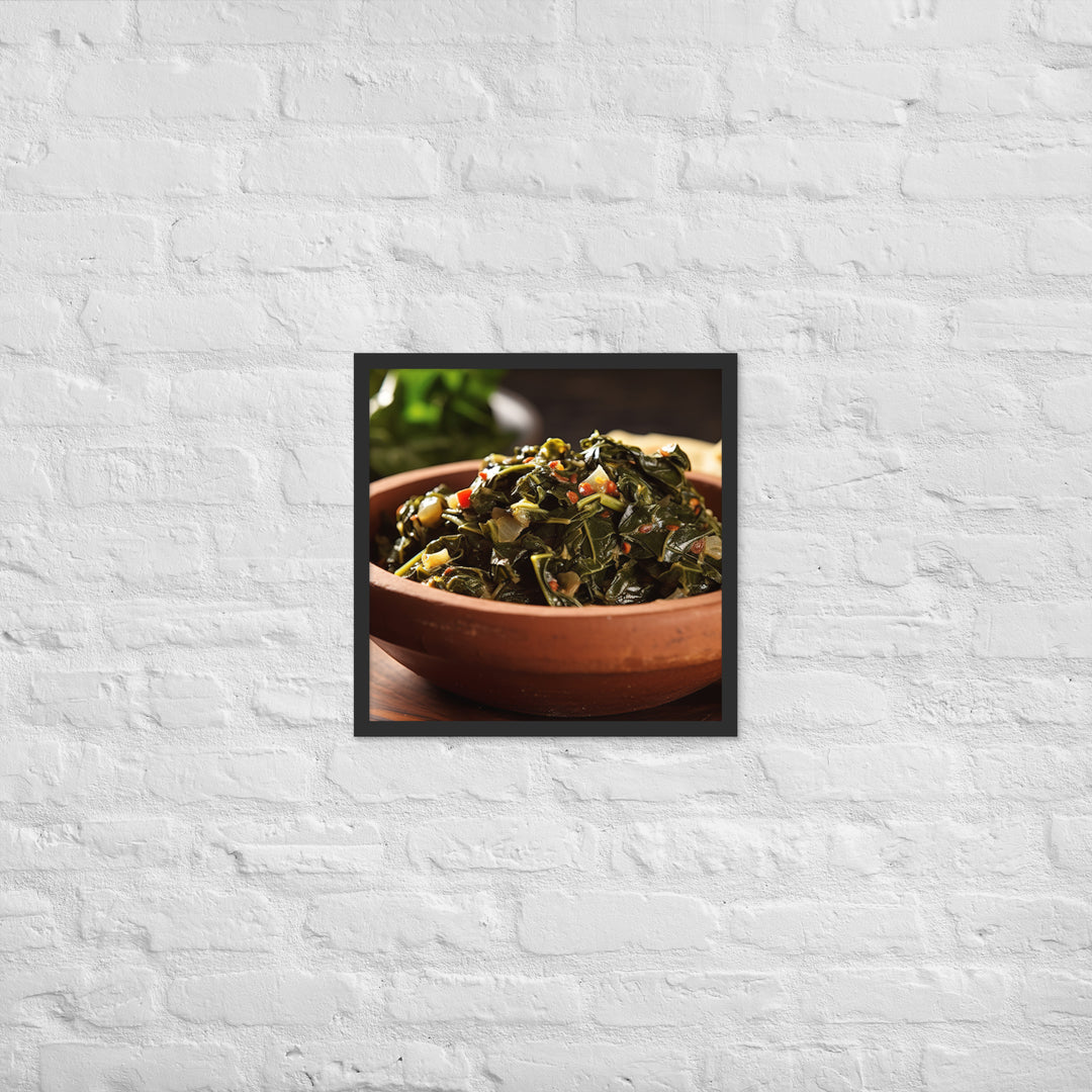 Sukuma Wiki with Chapati Framed poster 🤤 from Yumify.AI