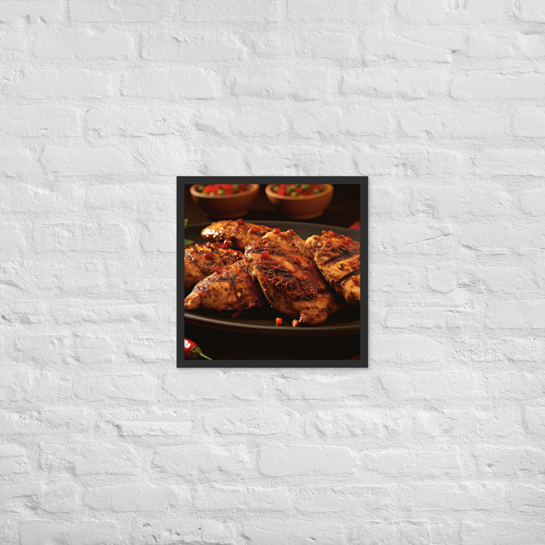 Kenyan Pilipili Chicken Framed poster 🤤 from Yumify.AI