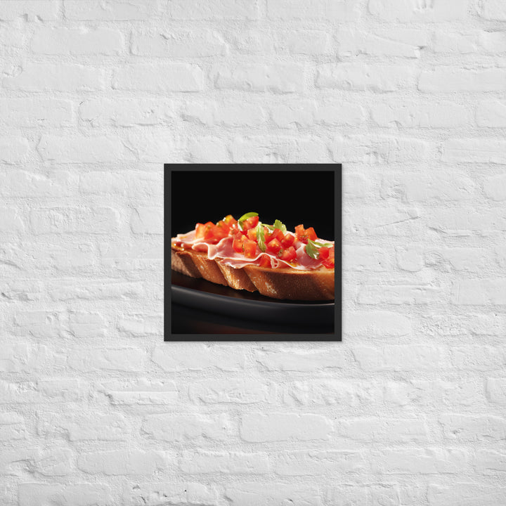 Tosta con Jamn y Tomate Framed poster 🤤 from Yumify.AI