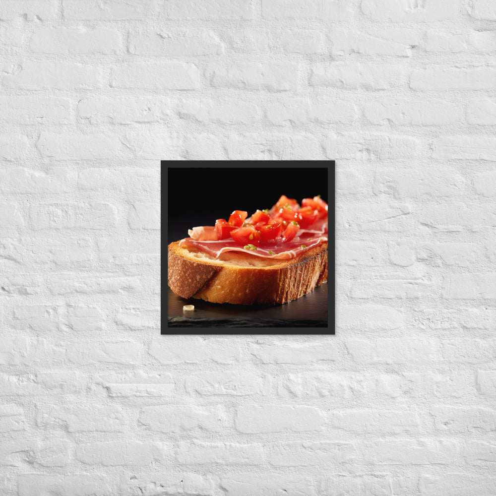 Tosta con Jamn y Tomate Framed poster 🤤 from Yumify.AI