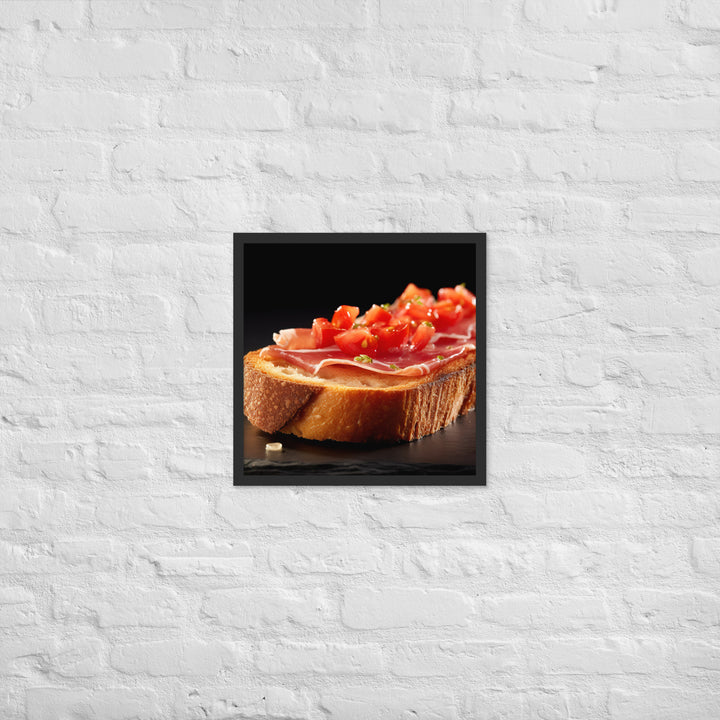 Tosta con Jamn y Tomate Framed poster 🤤 from Yumify.AI