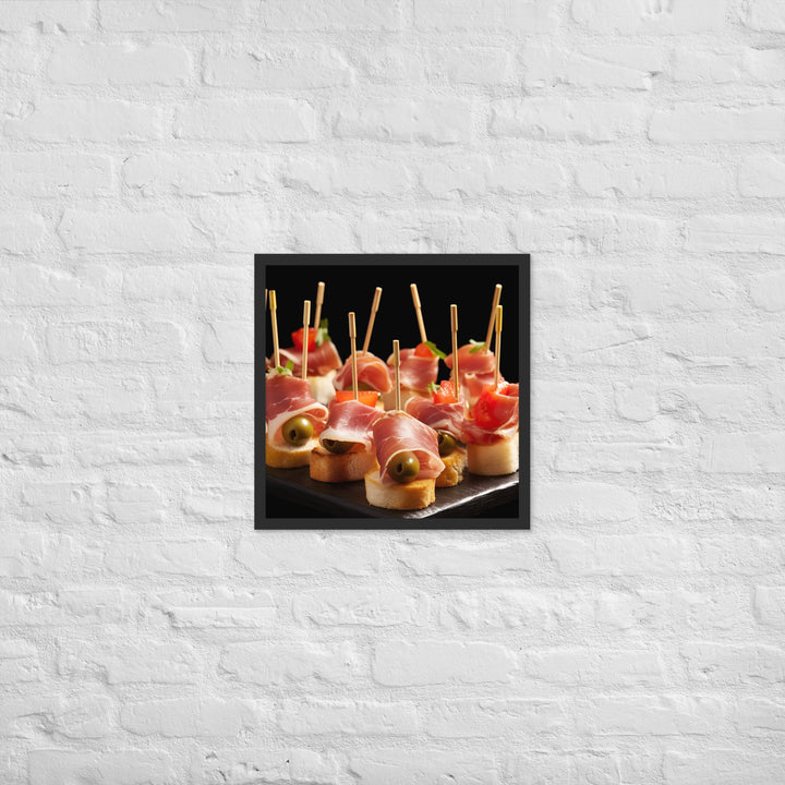 Pinchos de Jamn Framed poster 🤤 from Yumify.AI