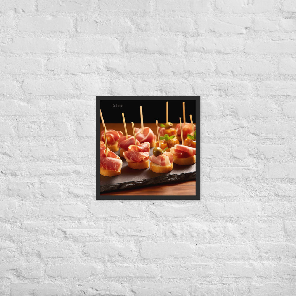 Pinchos de Jamn Framed poster 🤤 from Yumify.AI