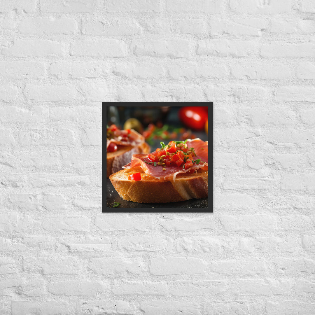 Pan con Tomate y Jamn Framed poster 🤤 from Yumify.AI