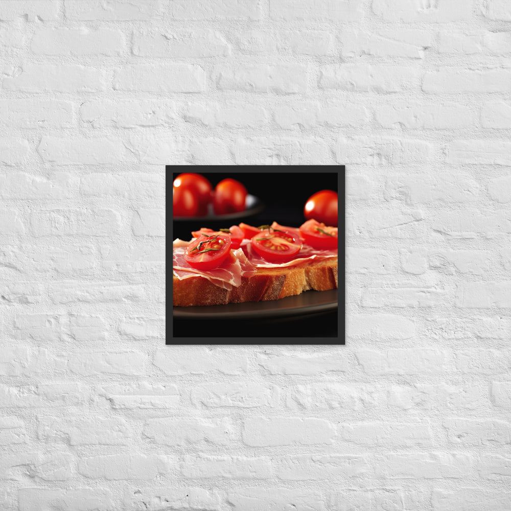Pan con Tomate y Jamn Framed poster 🤤 from Yumify.AI