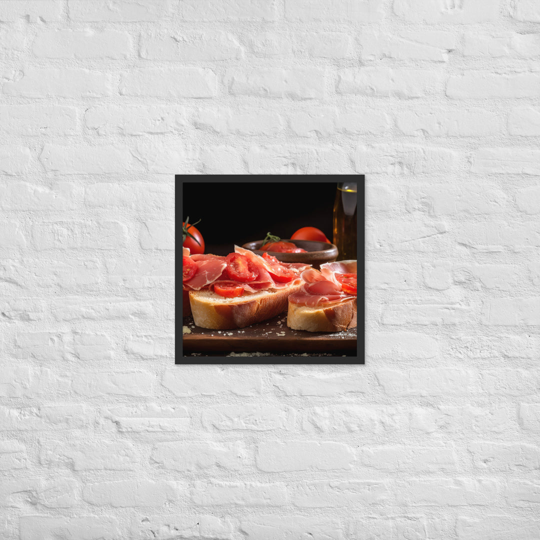 Pan con Tomate y Jamn Framed poster 🤤 from Yumify.AI