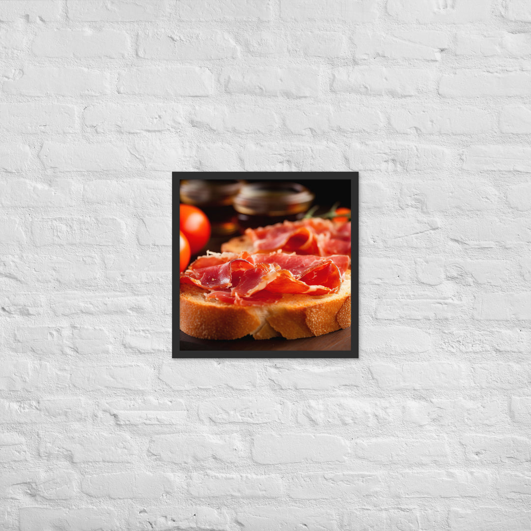 Pan con Tomate y Jamn Framed poster 🤤 from Yumify.AI