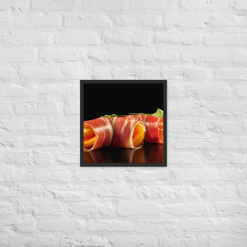 Jamn Serrano Wrapped Melon Framed poster 🤤 from Yumify.AI
