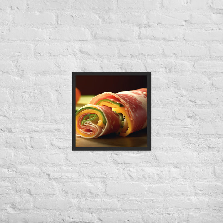 Jamn Serrano Wrapped Melon Framed poster 🤤 from Yumify.AI