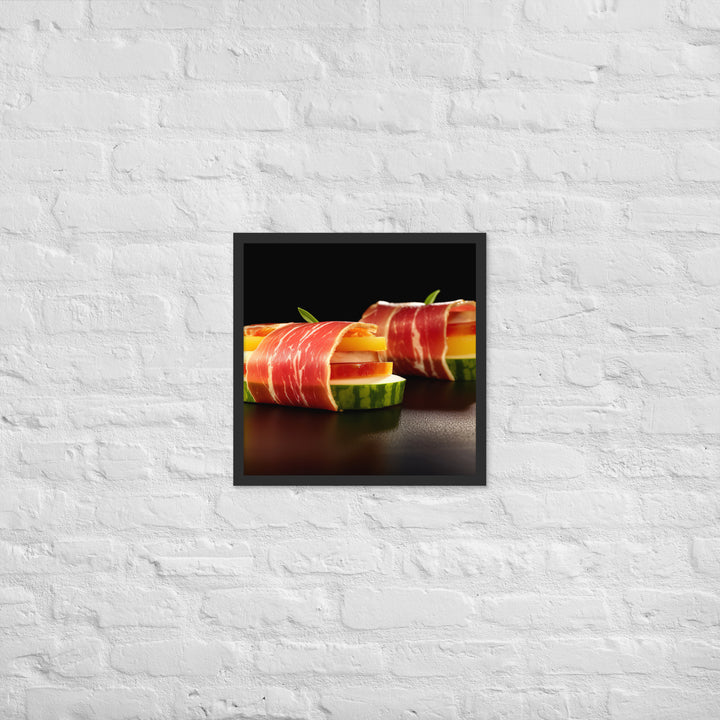 Jamn Serrano Wrapped Melon Framed poster 🤤 from Yumify.AI