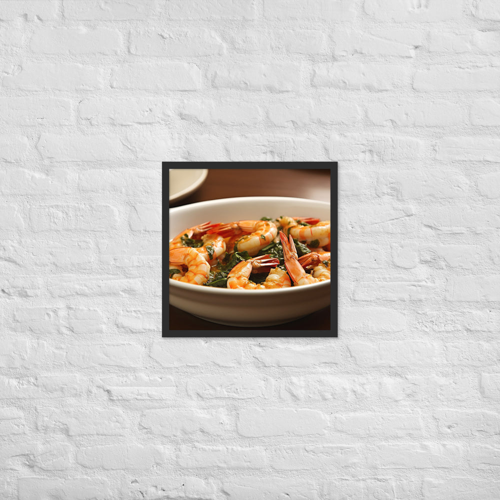 Gambas al Ajillo Framed poster 🤤 from Yumify.AI