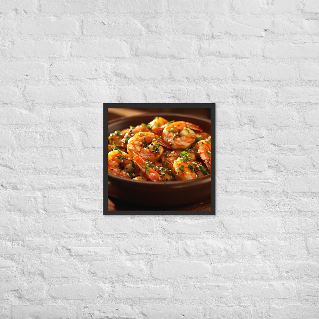 Gambas al Ajillo Framed poster 🤤 from Yumify.AI