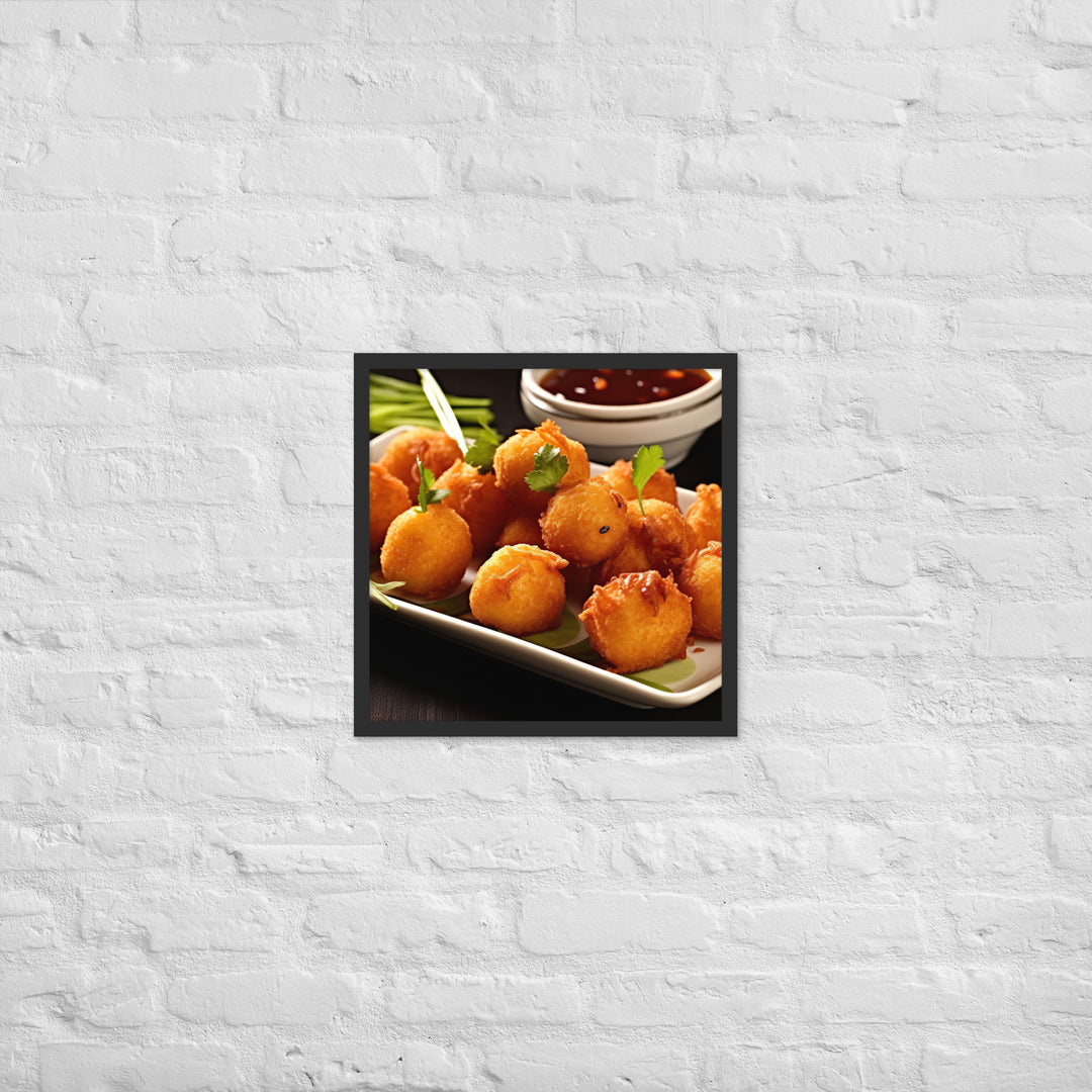 Fried Shrimp Balls Framed poster 🤤 from Yumify.AI