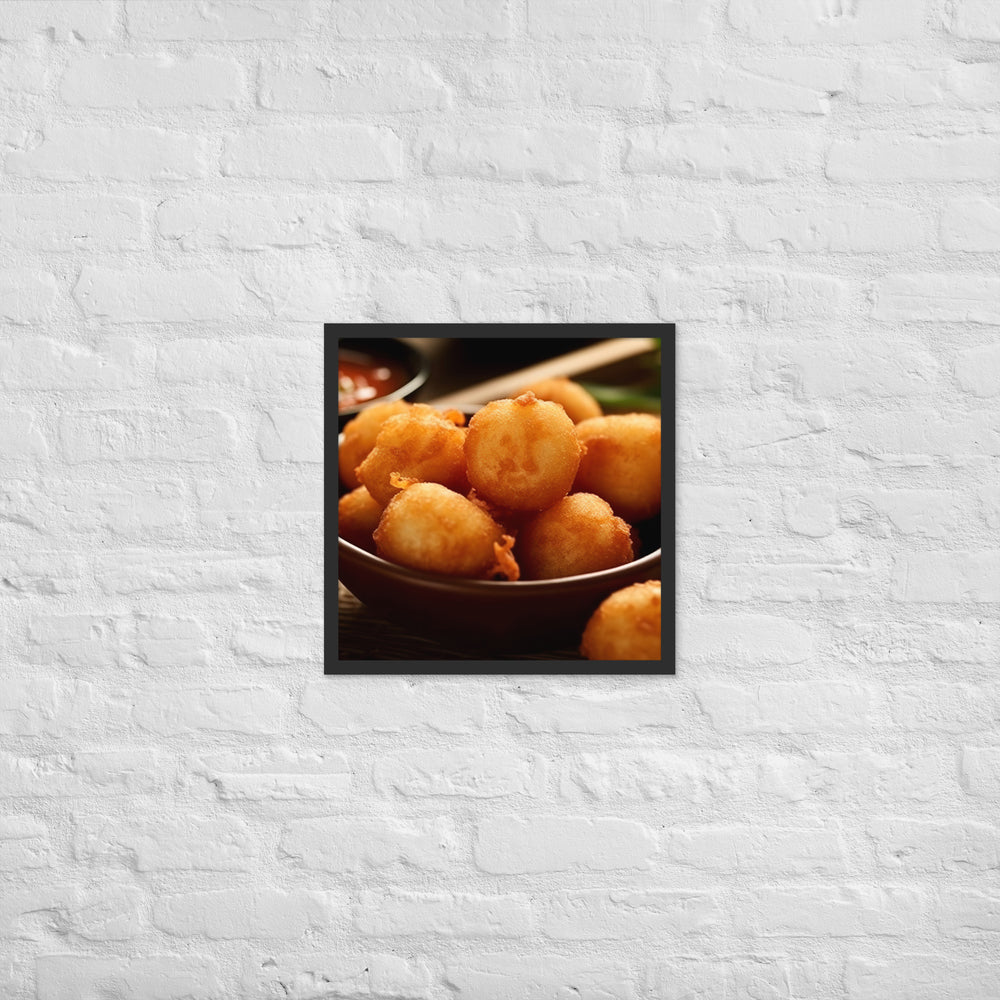 Fried Shrimp Balls Framed poster 🤤 from Yumify.AI