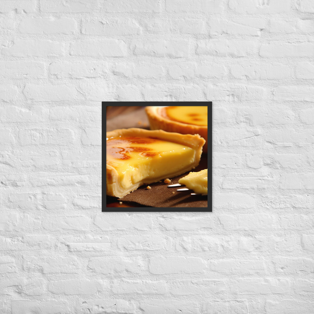 Egg Custard Tart Framed poster 🤤 from Yumify.AI