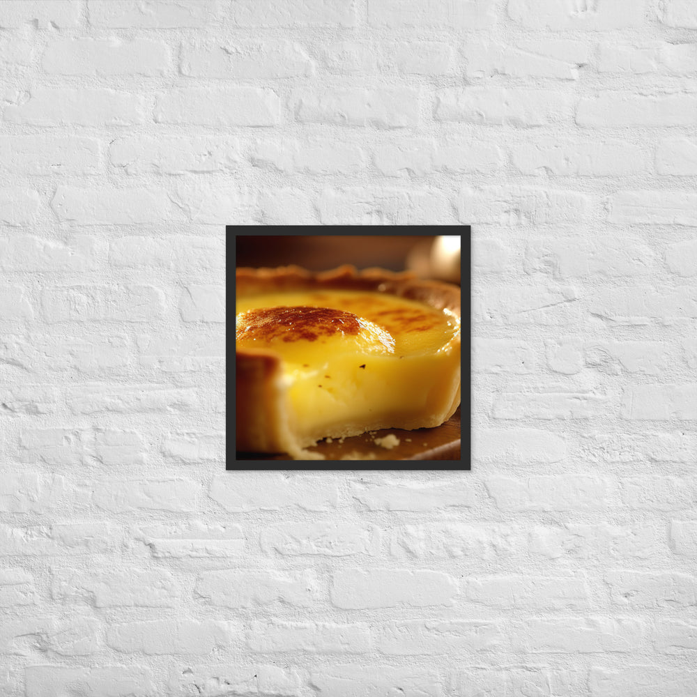 Egg Custard Tart Framed poster 🤤 from Yumify.AI