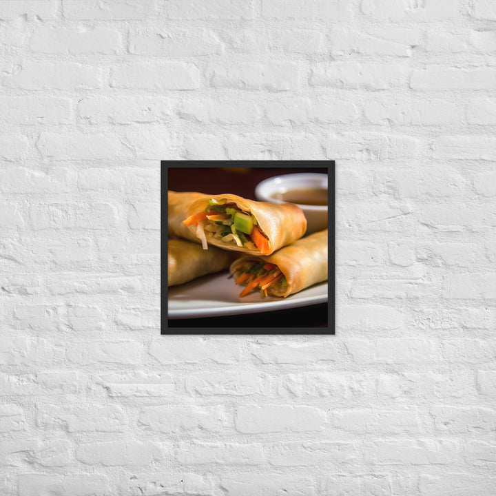 Spring Rolls Framed poster 🤤 from Yumify.AI