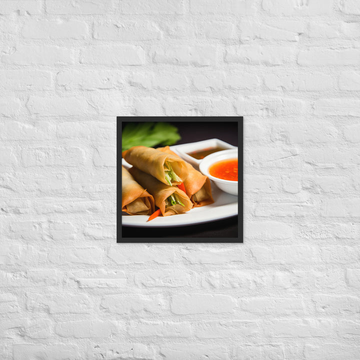 Spring Rolls Framed poster 🤤 from Yumify.AI