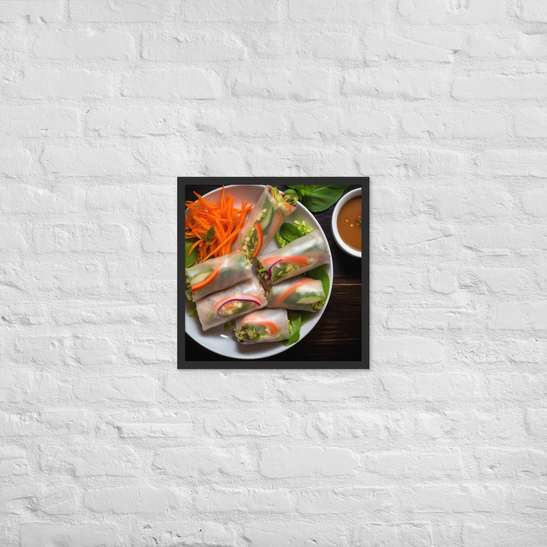 Spring Rolls Framed poster 🤤 from Yumify.AI