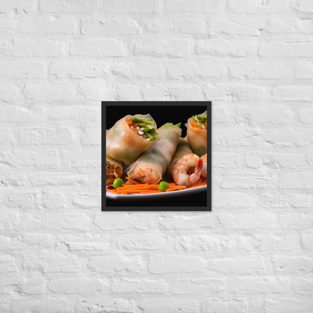 Spring Rolls Framed poster 🤤 from Yumify.AI