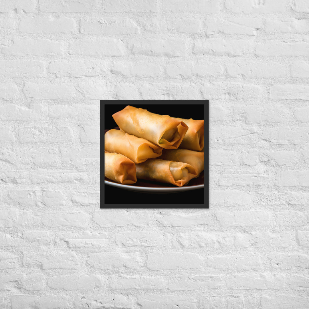 Spring Rolls Framed poster 🤤 from Yumify.AI