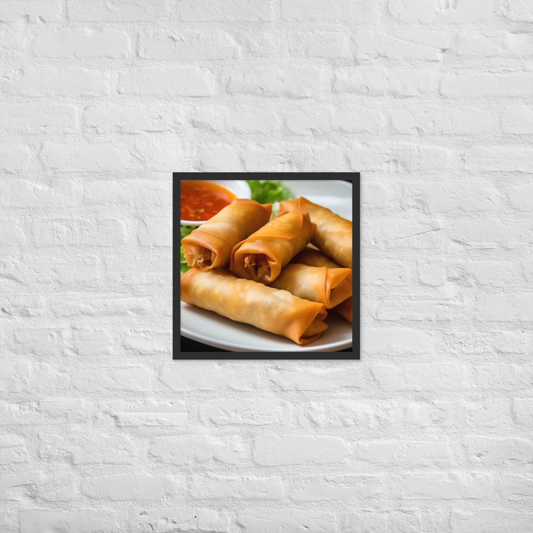 Spring Rolls Framed poster 🤤 from Yumify.AI