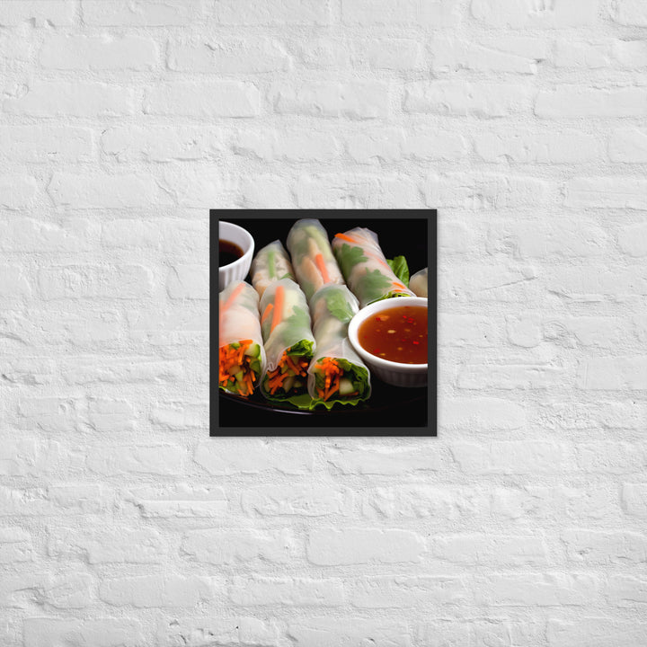 Spring Rolls Framed poster 🤤 from Yumify.AI