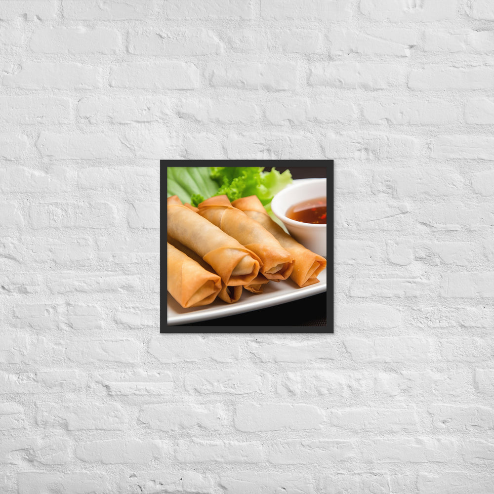 Spring Rolls Framed poster 🤤 from Yumify.AI