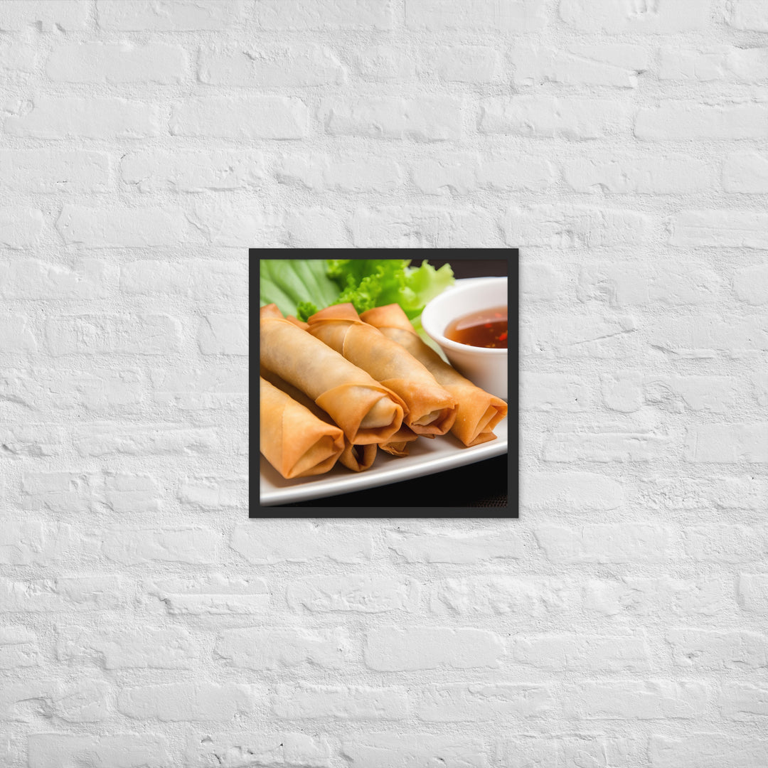 Spring Rolls Framed poster 🤤 from Yumify.AI