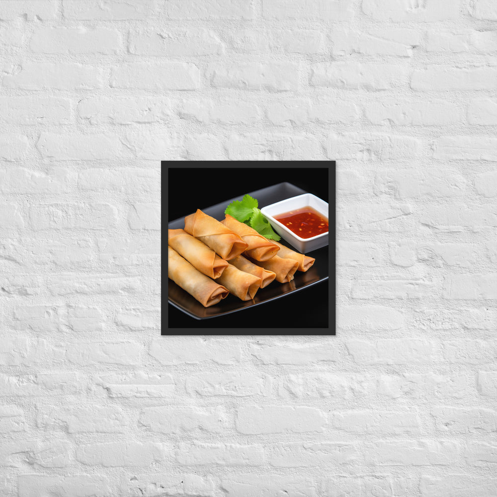 Spring Rolls Framed poster 🤤 from Yumify.AI