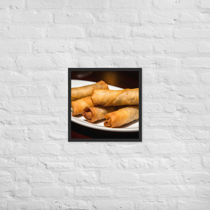 Spring Rolls Framed poster 🤤 from Yumify.AI