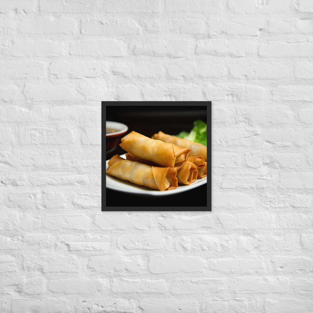 Spring Rolls Framed poster 🤤 from Yumify.AI