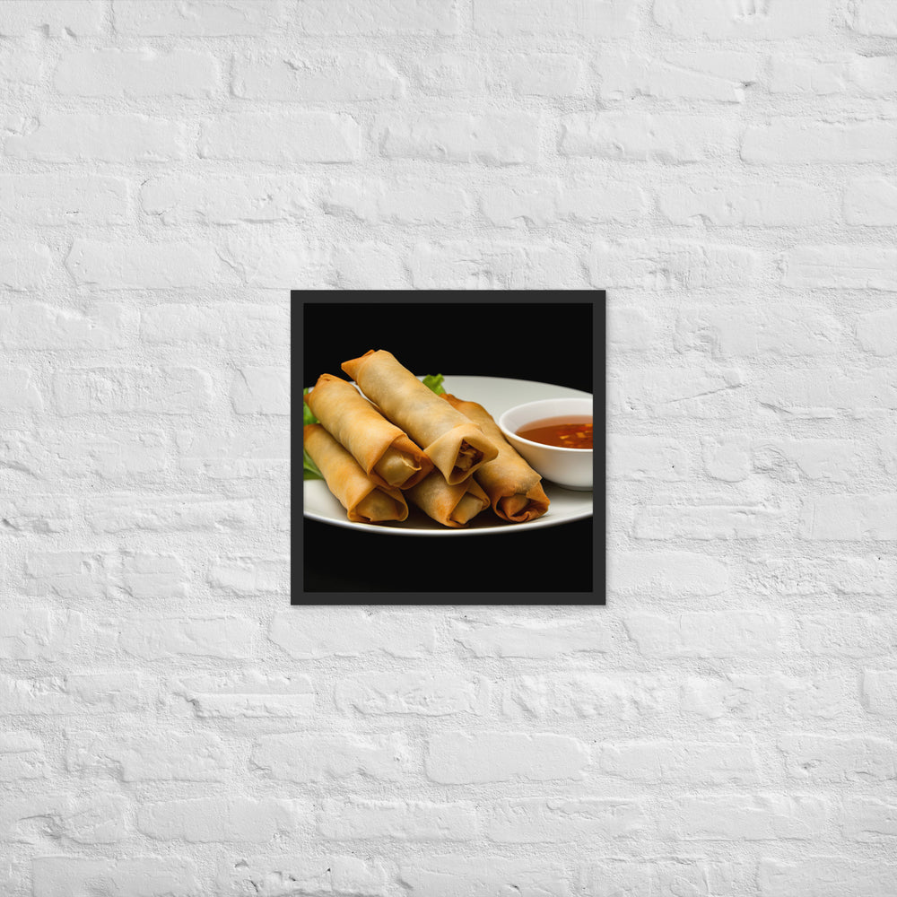 Spring Rolls Framed poster 🤤 from Yumify.AI