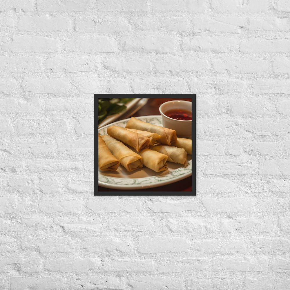 Spring Rolls Framed poster 🤤 from Yumify.AI