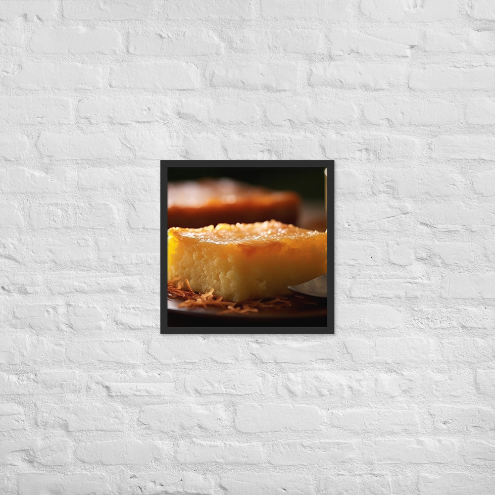 Cassava Cake Framed poster 🤤 from Yumify.AI