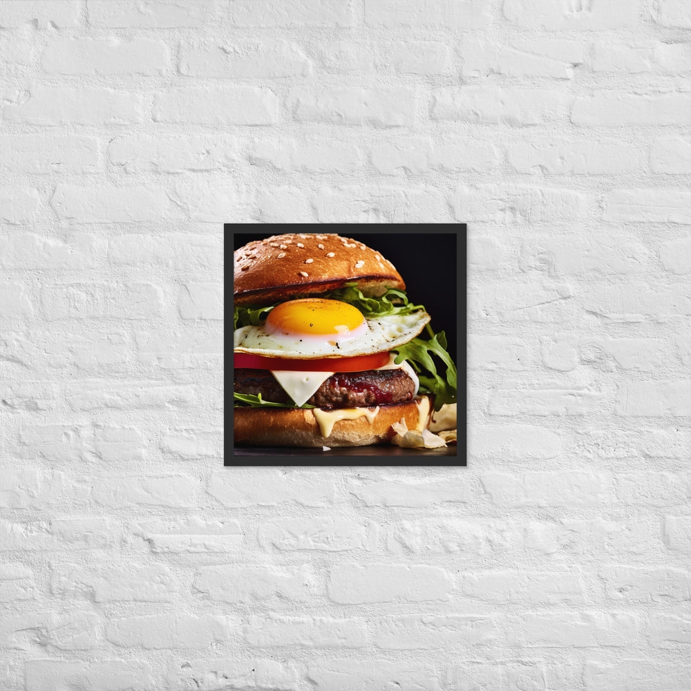 Kiwi Burger Framed poster 🤤 from Yumify.AI