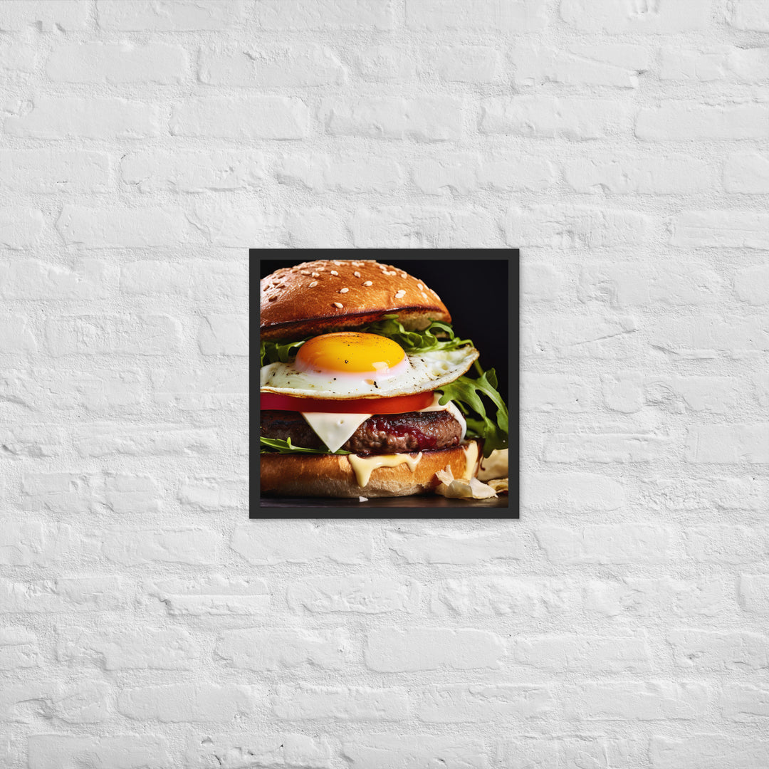 Kiwi Burger Framed poster 🤤 from Yumify.AI