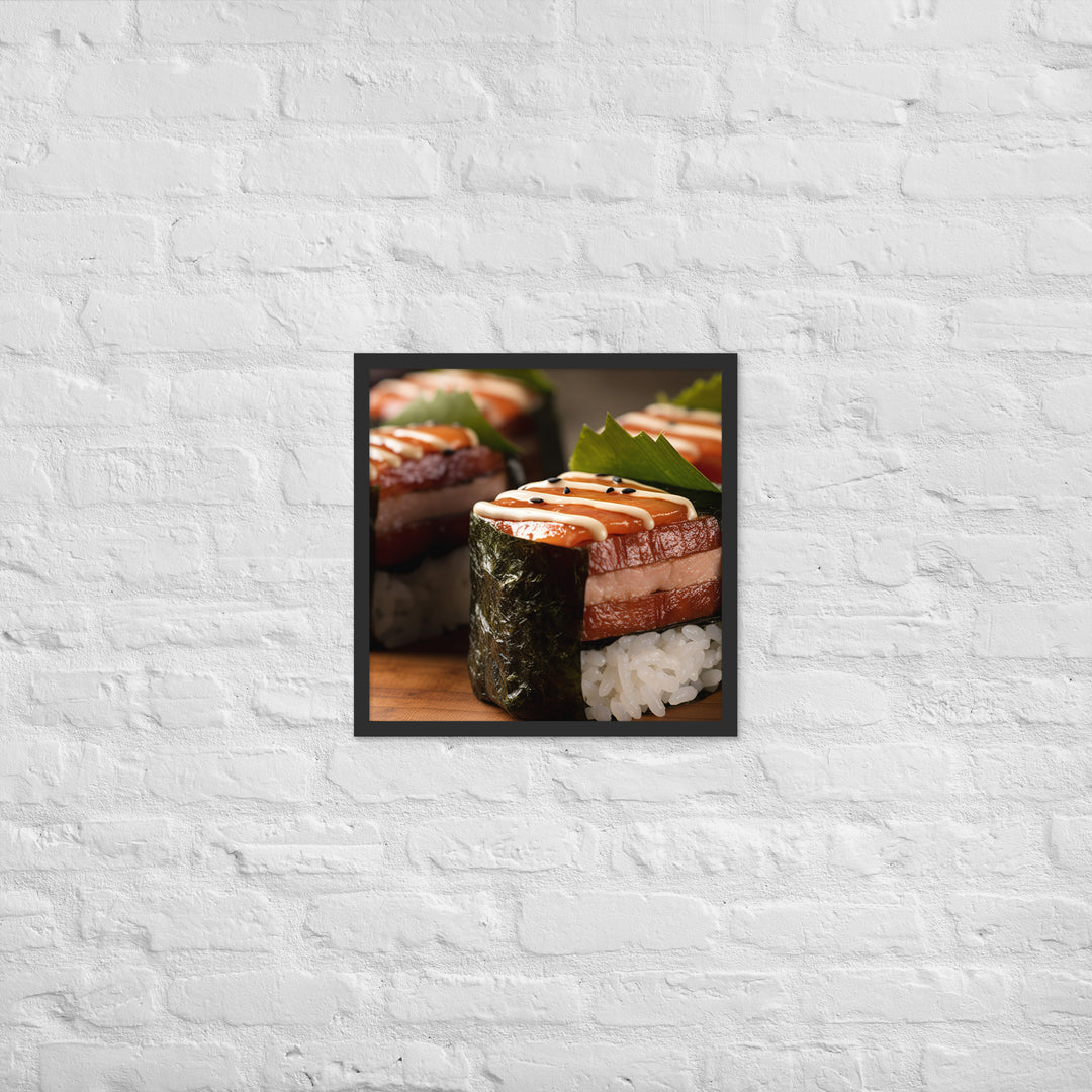 Spam Musubi Framed poster 🤤 from Yumify.AI